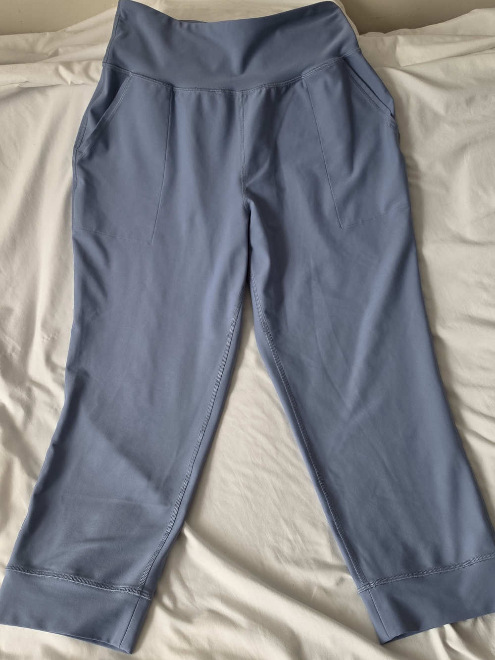 Old Navy PowerSoft High Waisted Cropped Yoga Pants Blue Slate Large